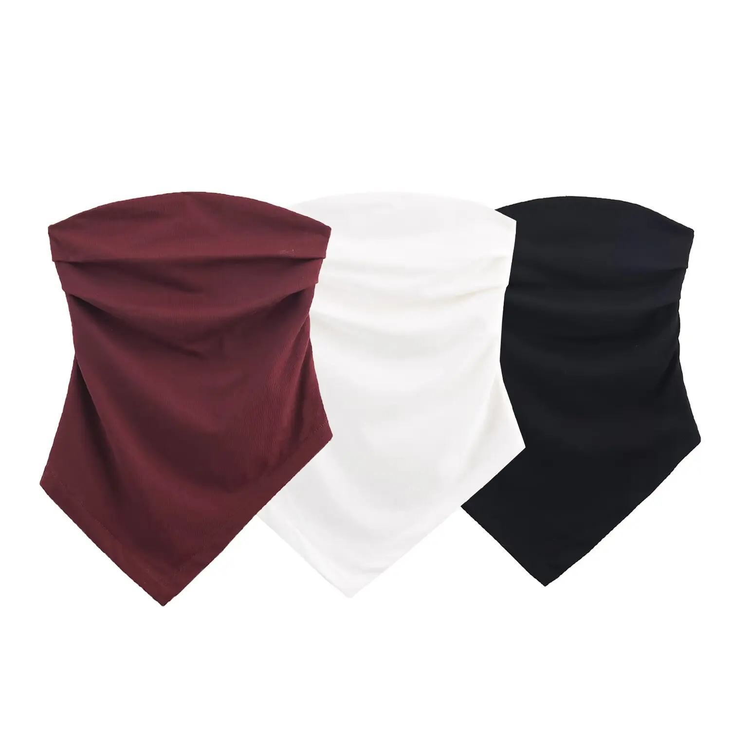 

2025 New Women's Clothing European and American Style All-match Pleated Asymmetrical Tube Top Sleeveless Simple Top