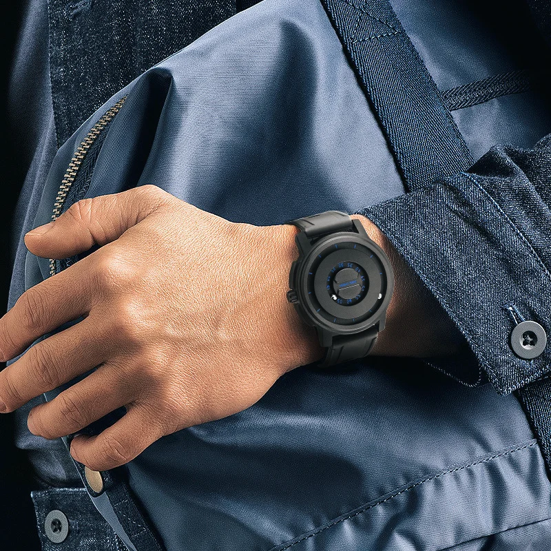 Relojes GORMAN para hombre, reloj de cuarzo de acero inoxidable, puntero de desplazamiento creativo, reloj de pulsera de fuerza magnética, reloj Masculino - Image 5
