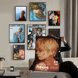 Singer Kpop K-Kim T-Tae H-Hyung V Layover DIY Sticky Poster Fancy Wall Sticker for Living Room Bar Decoration Wall Decor