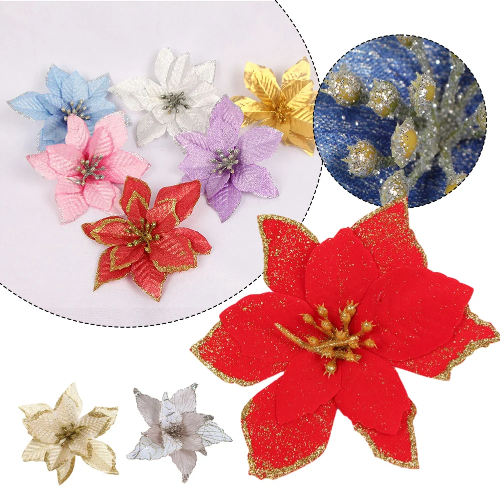 Christmas Flower Decoration Ornament New And Package Contents X Christmas Flower Perfect For The Christmas Tree