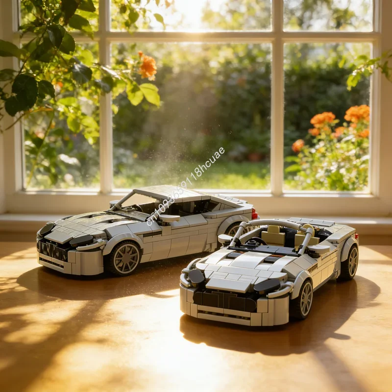 743pcs MOC Aston Martin Vantage Coupe Roadster City Champions Model Building Blocks Architecture festival Gifts Toys Brick