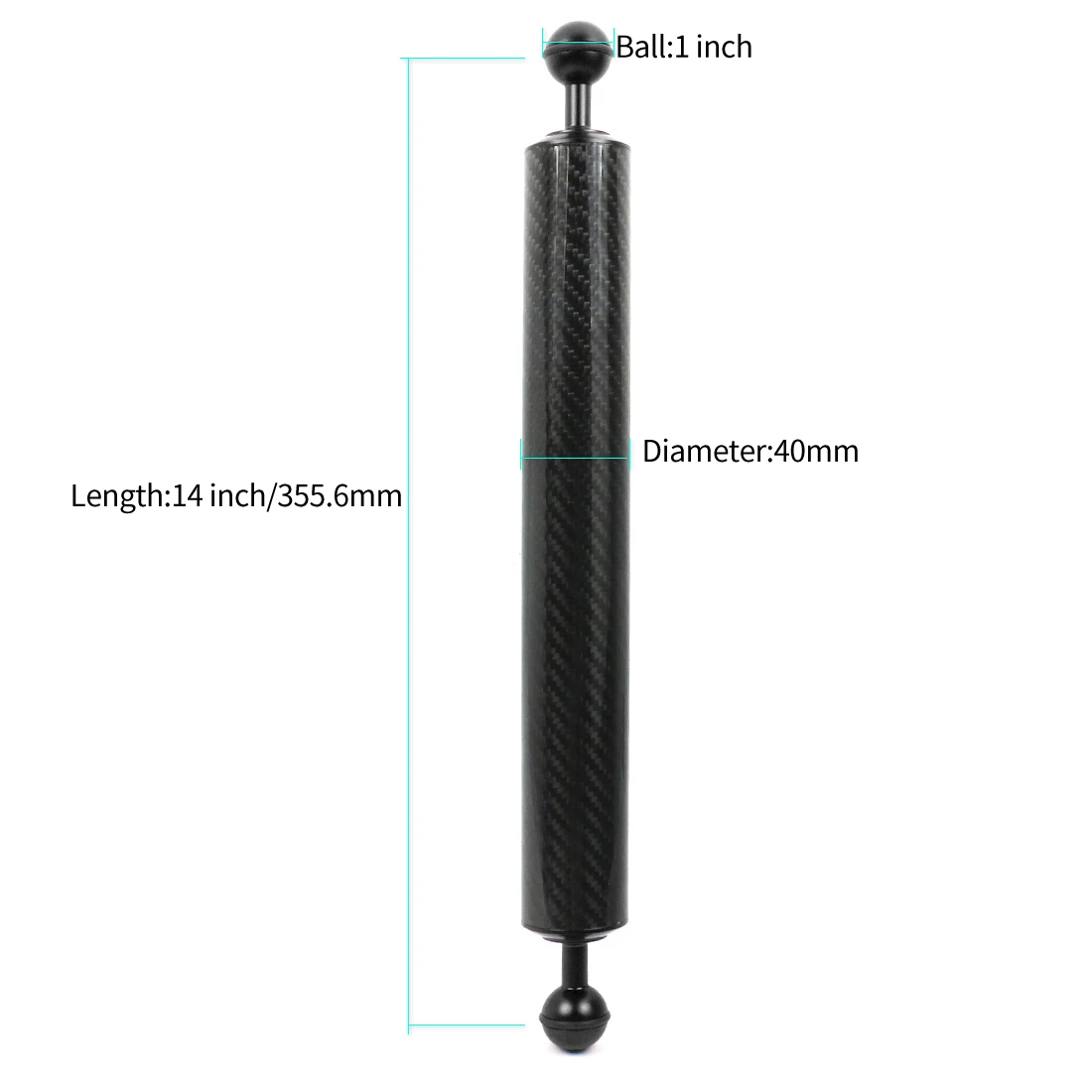 Unterwasser tauch verlängerung Tray Arm Float Auftrieb Wasser arm Dual 1 "Ball Slr Kamera für Gopro für Osmo Action Durchmesser 40mm – Detail 27