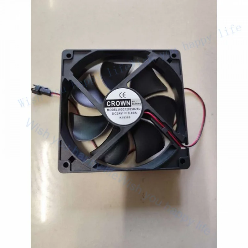 LL 1 PCS  for   Fan  DC24V 0.40A 12025 12CM 2 wire cooling fan AGC12025B24U