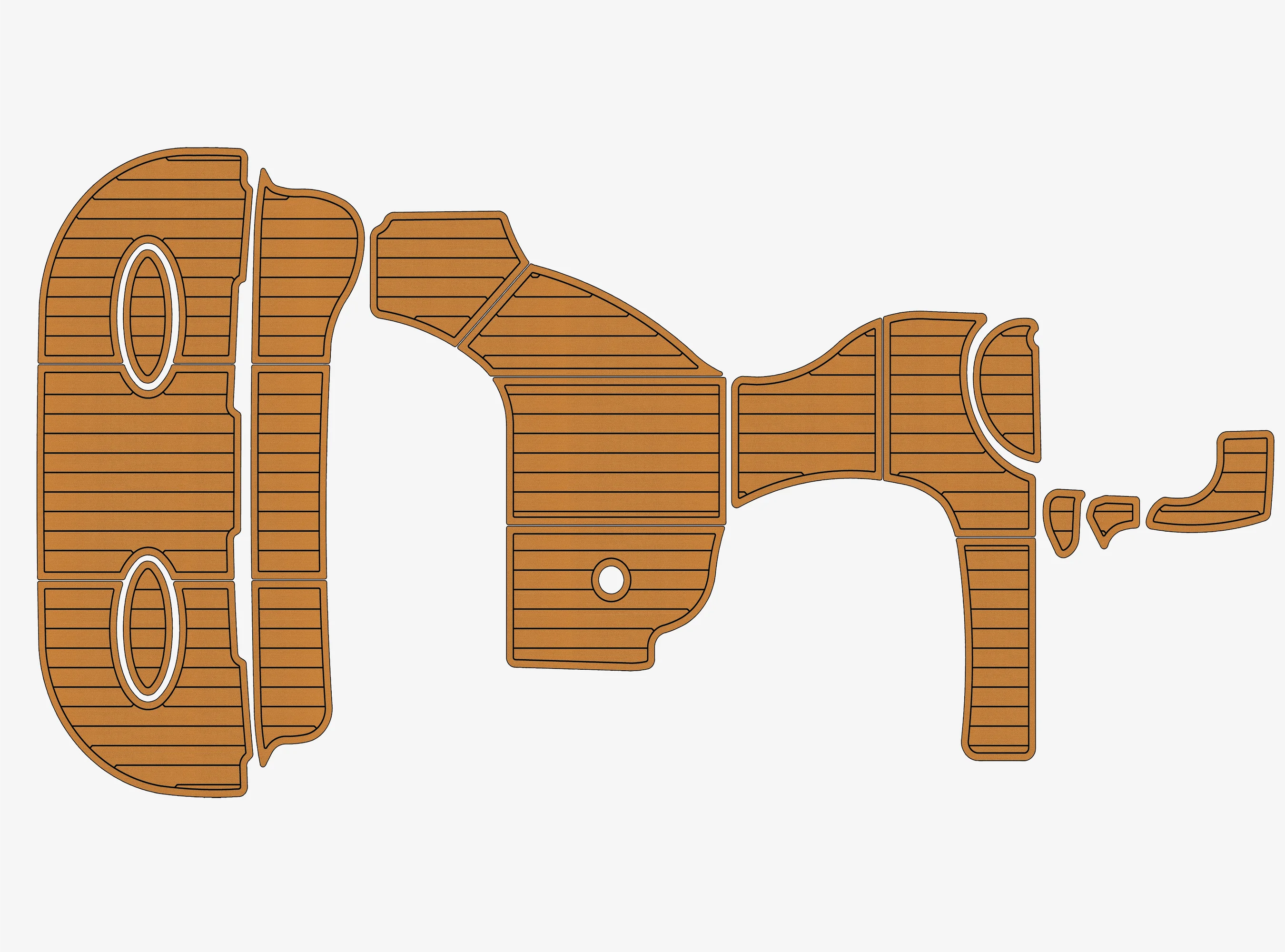 

Противоскользящее самоклеящееся покрытие из ЭВА под тик 6 мм для палубы лодки, для яхт Wellcraft Martinque 330 2001-2003 годов, прочное морское напольное покрытие для кокпита