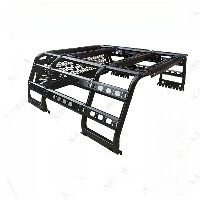 KQX Factory Hot Selling Universal Black Powder Coated Roll Bar  Roof Rack for Pick up 4x4 Car Accessories