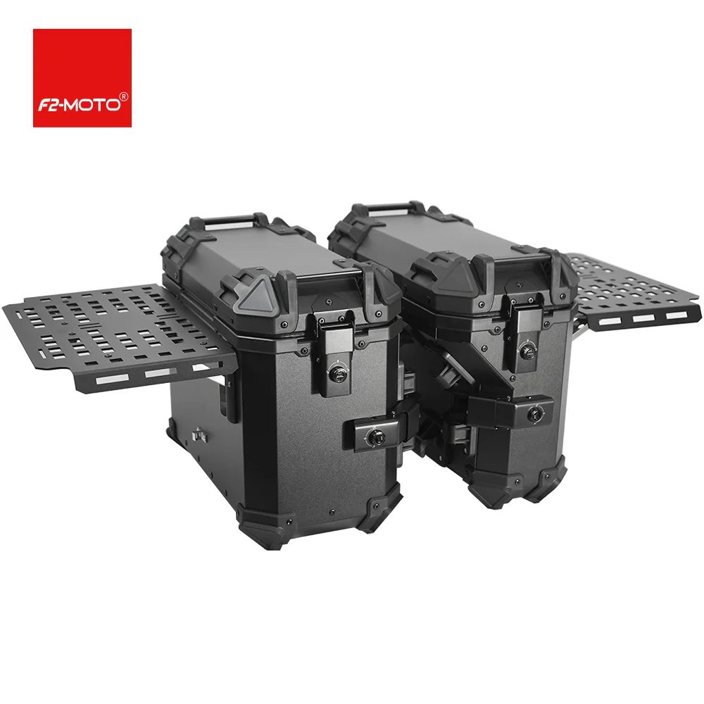 

F2-MOTO 36L Dual-Wing Foldable Armored Motorcycle Side Box Impact-Resistant Pressure-Proof Universal Fit For Long Trips