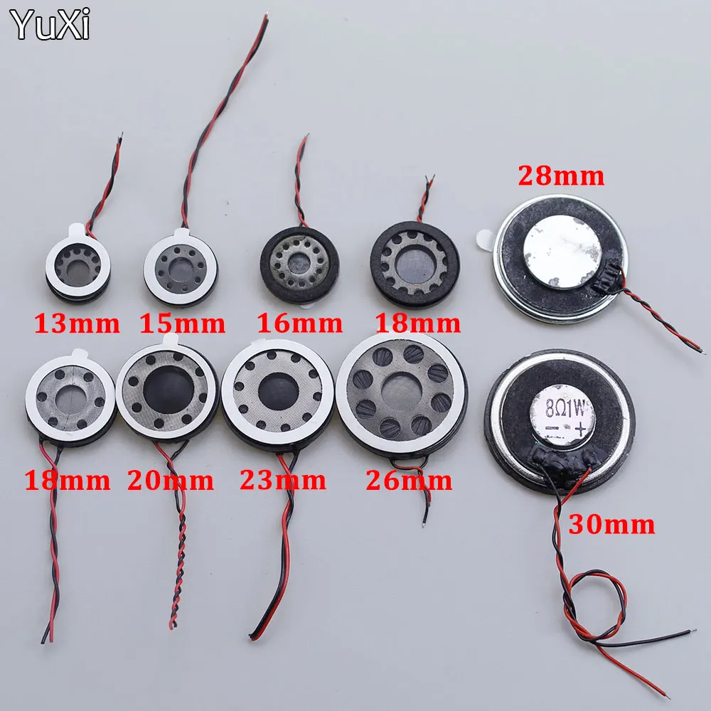 1Pcs Round Loudspeaker 13/15/16/18/20/23/26/28/30mm Buzzer Ringer Sound Speaker with line Replacement