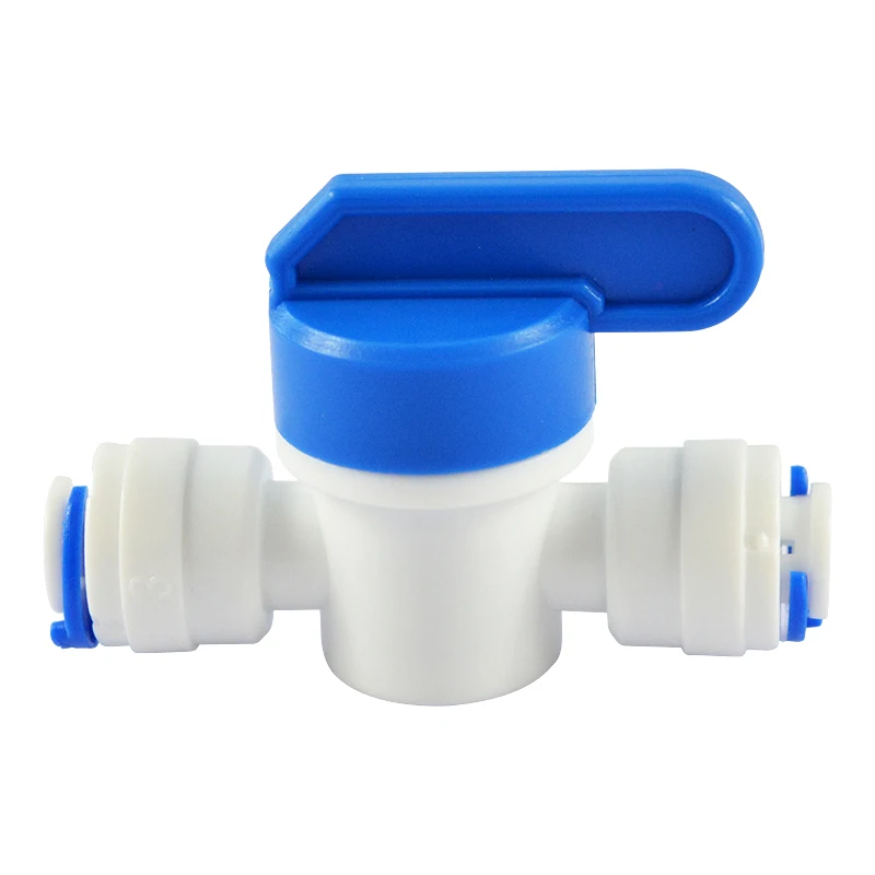 10pcs 1/4 inch OD Tubing&Hose&Pipe Use Inline Shut Off Ball Valve Plastic Quick Connect Fittings for Water Purifier RODI System image 5