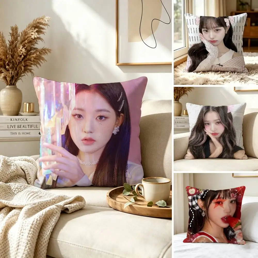 Korean Kpop J-Jo Jang Won-young Pillow Case for Sofa Living Room Home office Decor Protective Cover