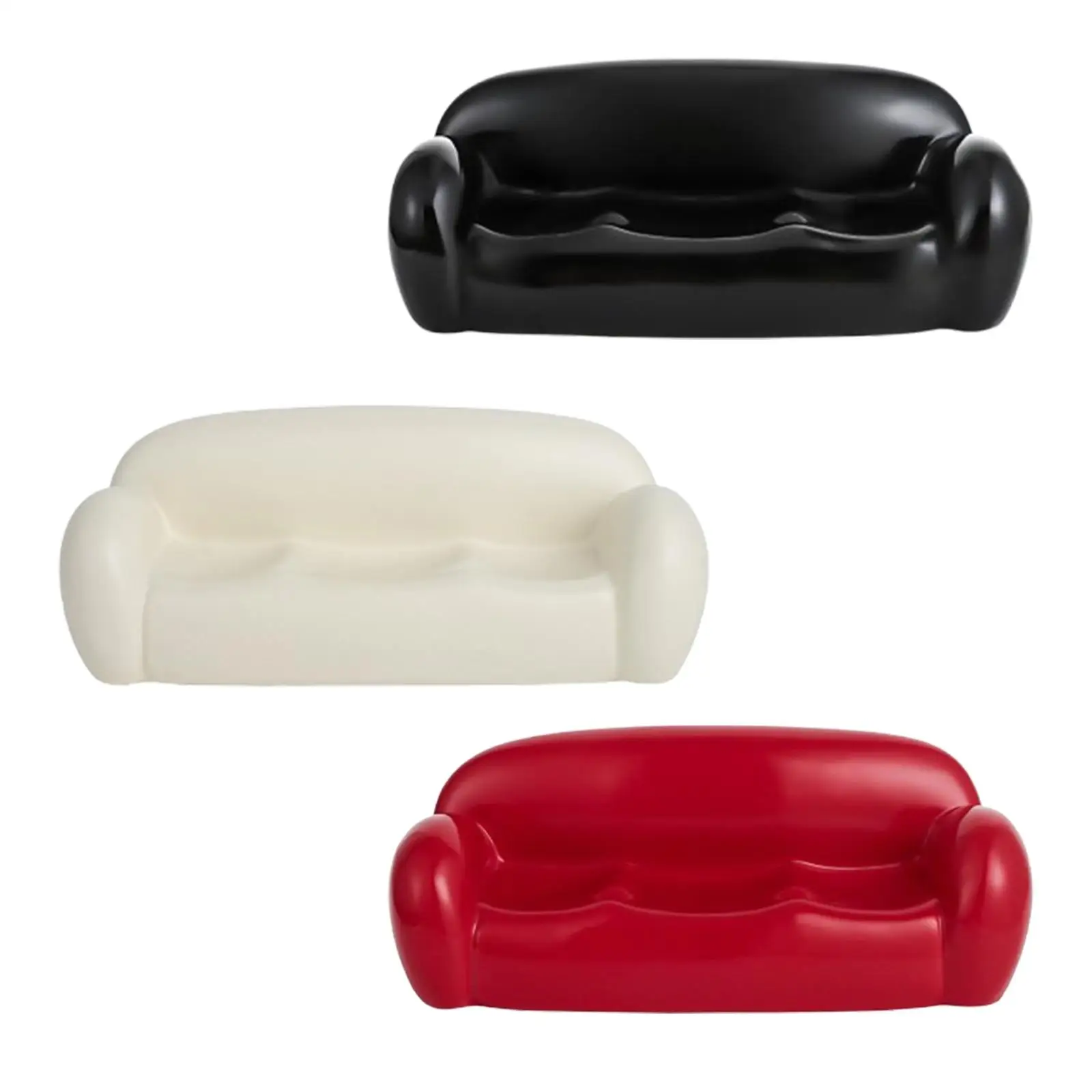 Ceramic Jewelry Tray Sofa Couch Shaped Rings Holder Home Decoration