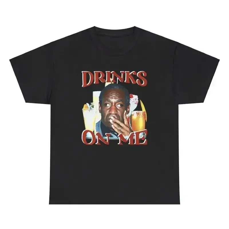 Drinks On Me Meme T Shirt Funny Offensive Ironic Gen Z Weirdcore Cursed Tee
