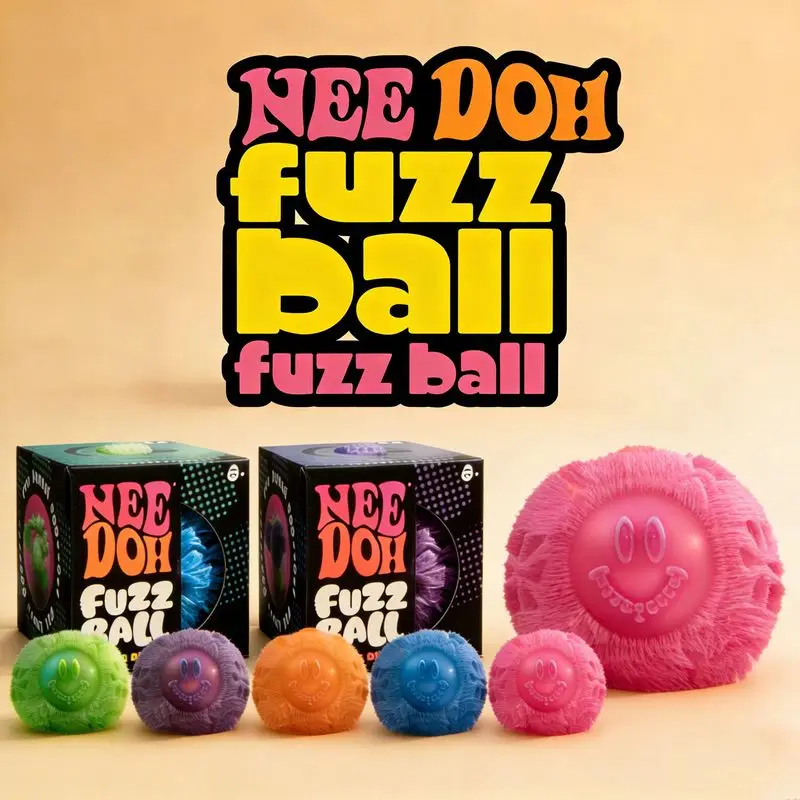 NeeDoh Fuzz Ball Blind Box Series Desktop Ornament Stress Relief Toys Suitable For People Under Pressure Fun Soft Stress Ball
