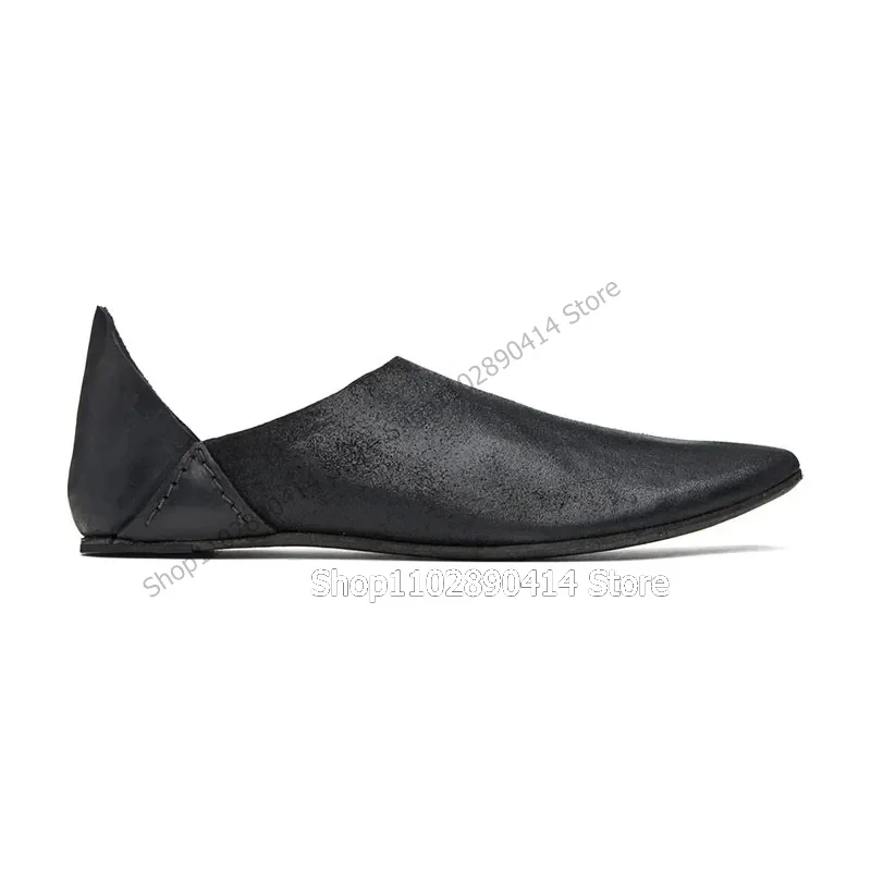 Two Colors Pointed Toe Low Top Men Shoes Fashion Slip On Men Casual Shoes Luxury Handmade Party Banquet Office Men Dress Shoes