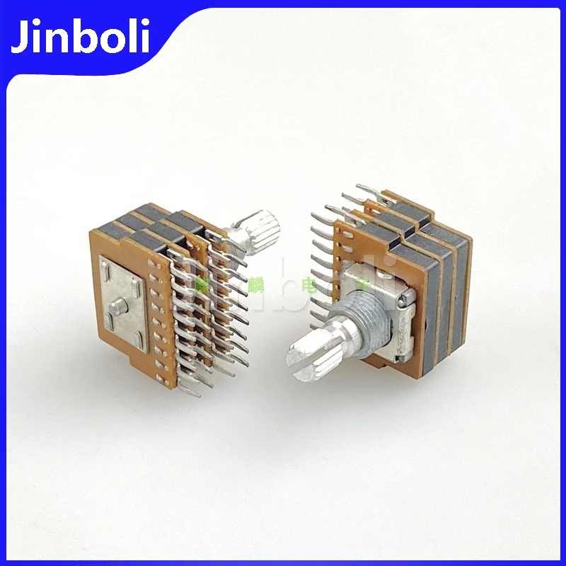 1PCS 4-knife 8-speed Amplifier Audio Gear Switching Signal Conversion switch, Shaft Length 15MM, 9 Feet X 4 Rows