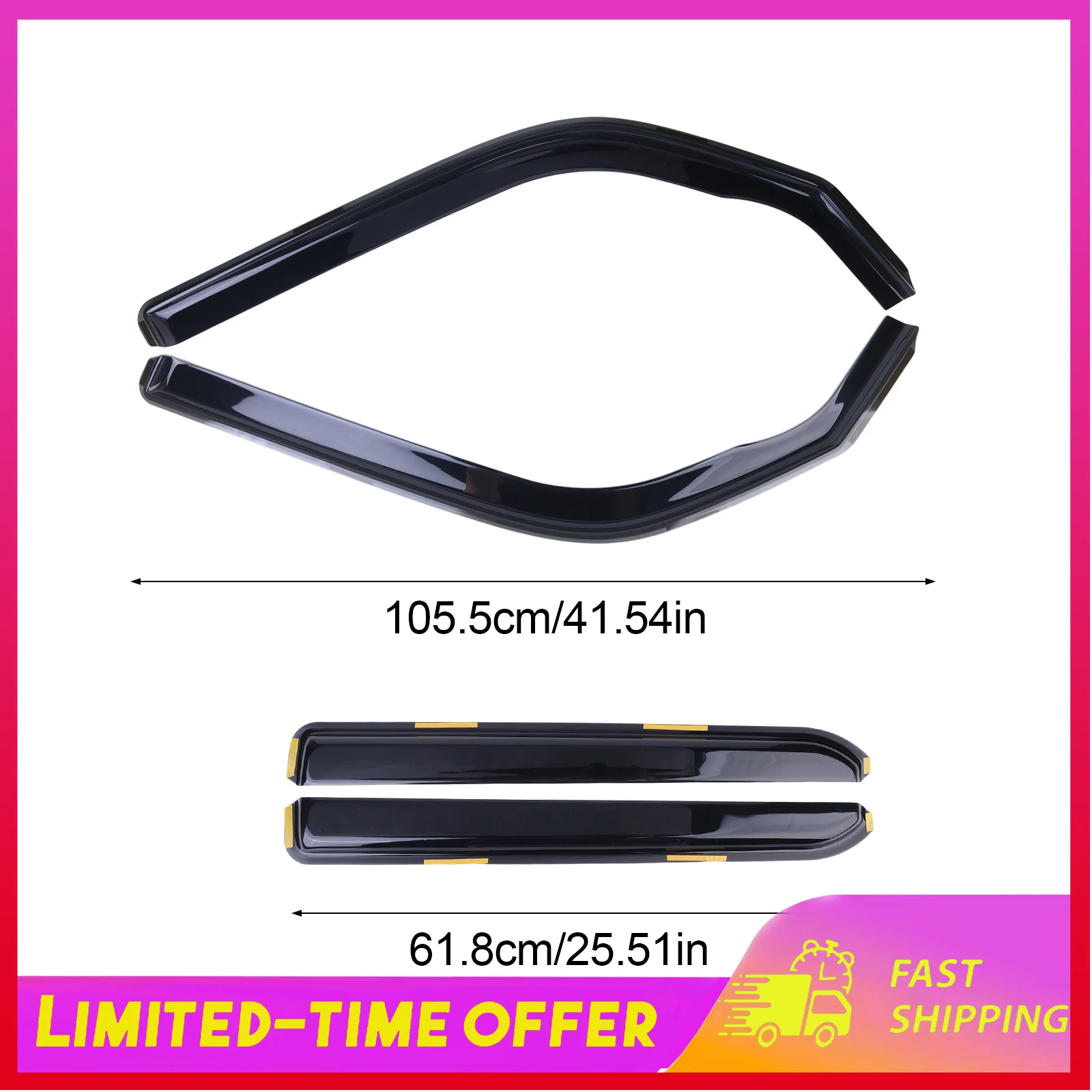 

4Pcs Wind Deflectors Channel Rain Guard for Toyota 4Runner 2010-2024 S for Wind Rain Sun Protection Accessories Awnings Shelters