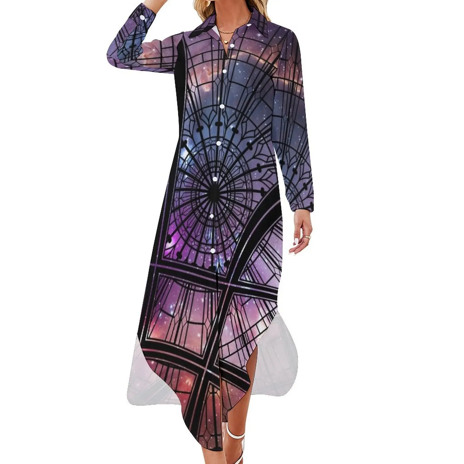 

Strange window Long Sleeved Shirt Dress dresses for women 2024 cocktail dresses Dresses for wedding party