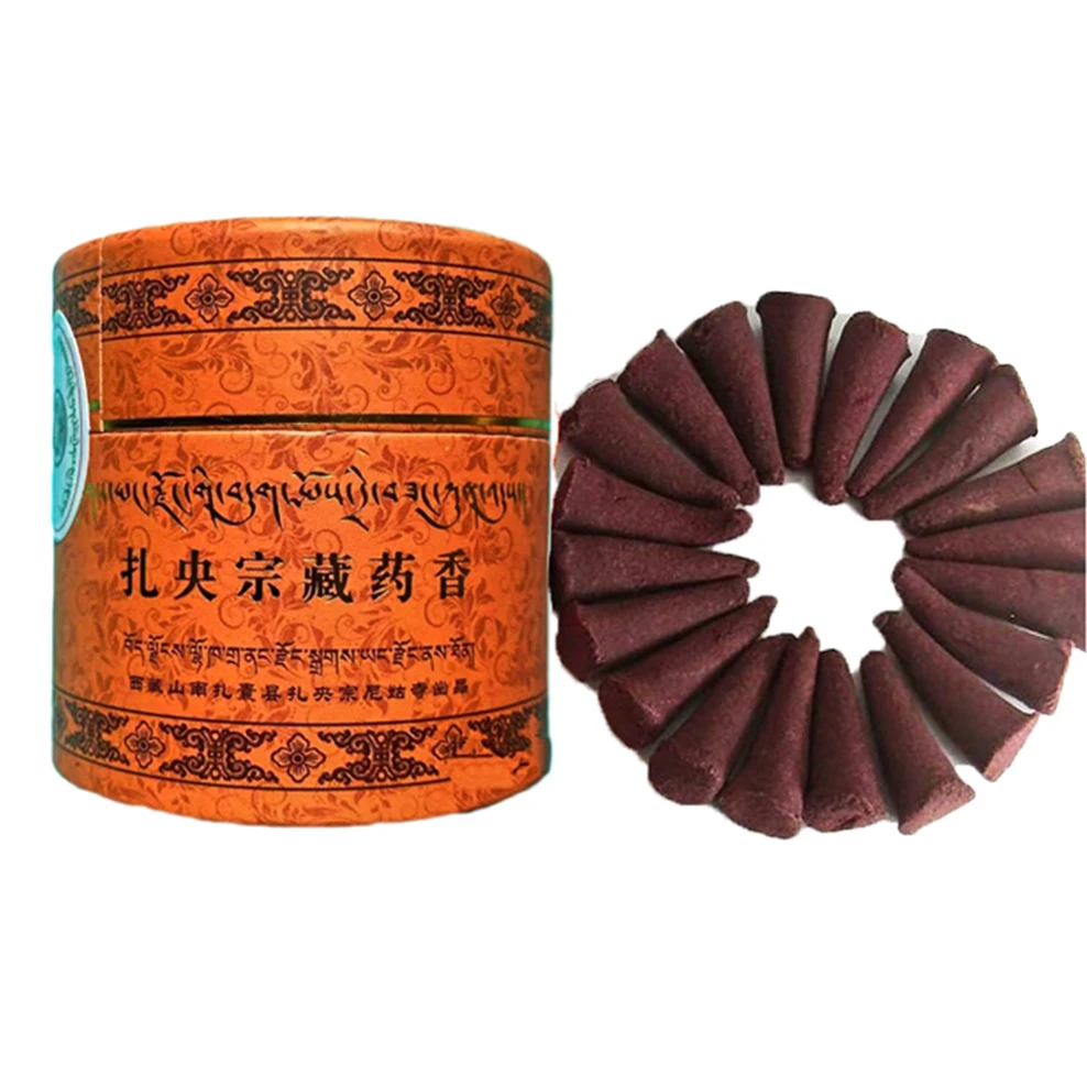 Hot Sell Tibet Zhayangzong Tibetan Medicine Incense Temple Pure Manual Cone Incense for Deodorization Meditation Natural Incense