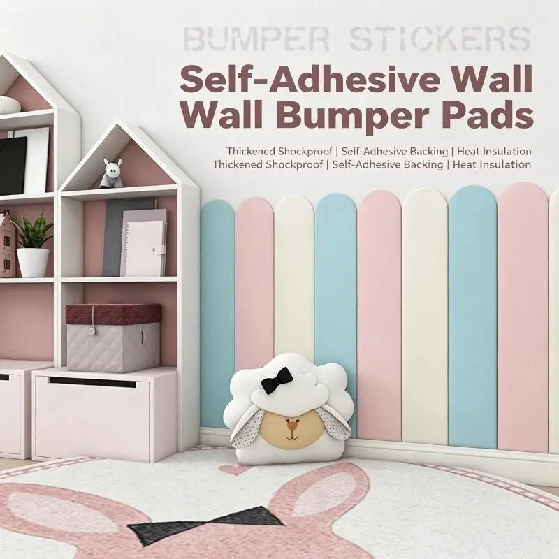 1/10Pcs Self Adhesive Anti Collision Wall Bumper Stickers Thick Soft Padding Heat Insulation For Kids Nursery Decoration