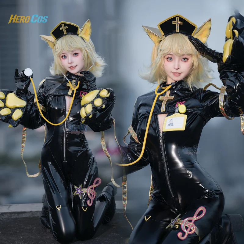 

2025 new Sexy Jumpsuit Rin Cosplay Costume Halloween Accessories Prop Uniform Suits Clothes Anime Outfits Women HERO Cos