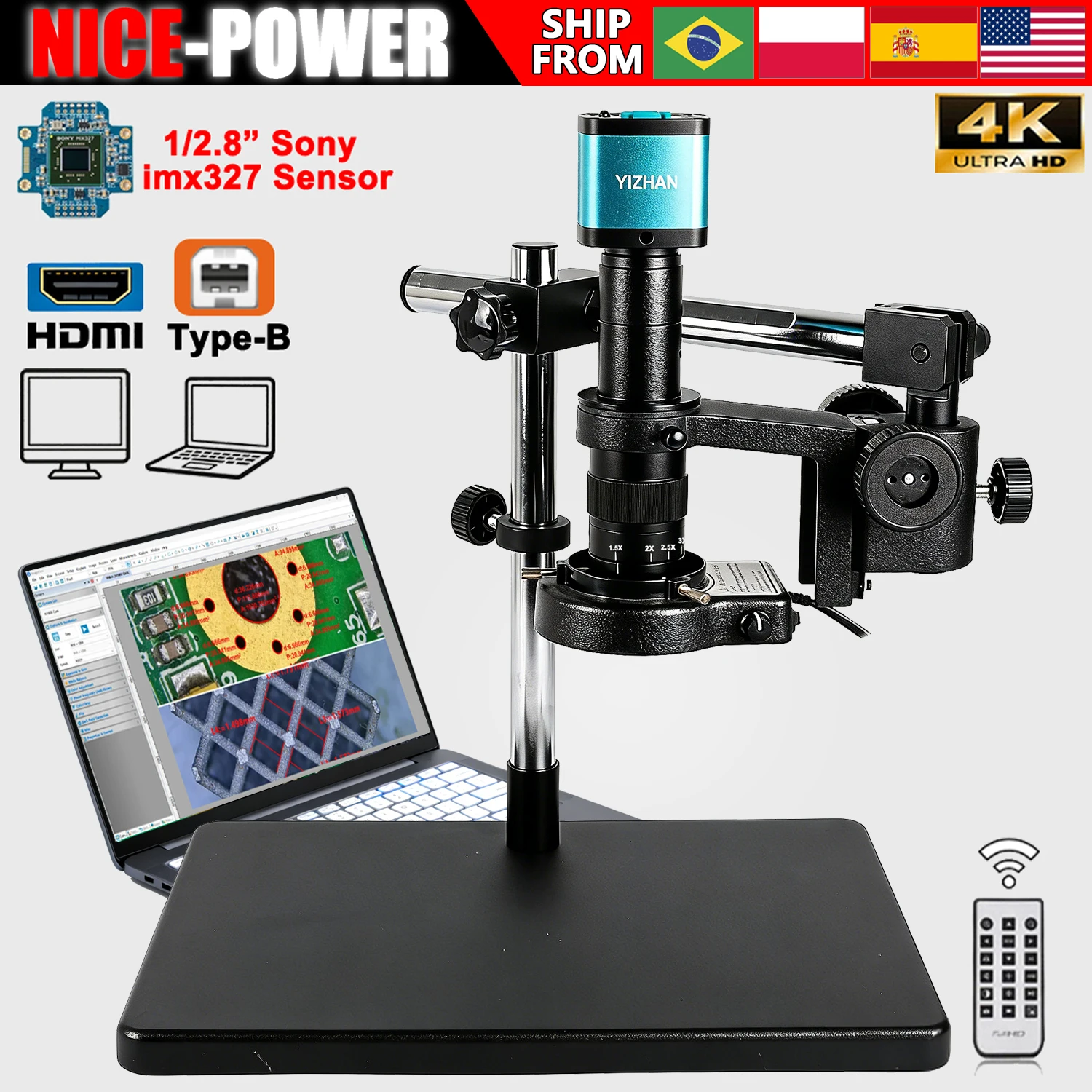 Nice-Power 4K Digital Microscope For Electronics 1/2.8