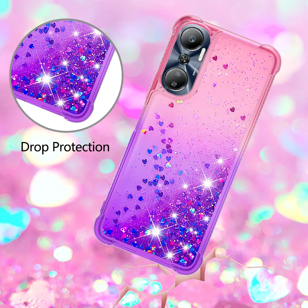 Kleurrijke Gradiënt Drijfzand Glitter Case Voor Infinix Hot 12/Play/12i/Note12-G96/Hot 20/20 Play/20i/20S/Smart 6 Plus Sparkle Case