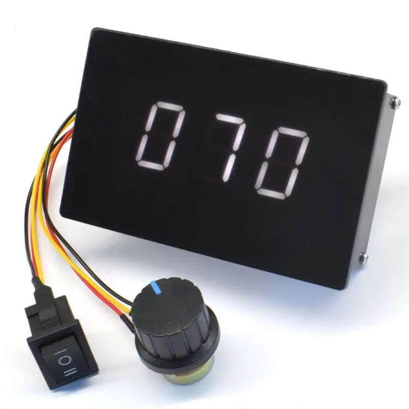 For DC 6V-60V 12V 24V 48V PWM Motor Speed Controller Digital LED Display 0~100% Adjustable 15KHZ With Potentiometer Swit