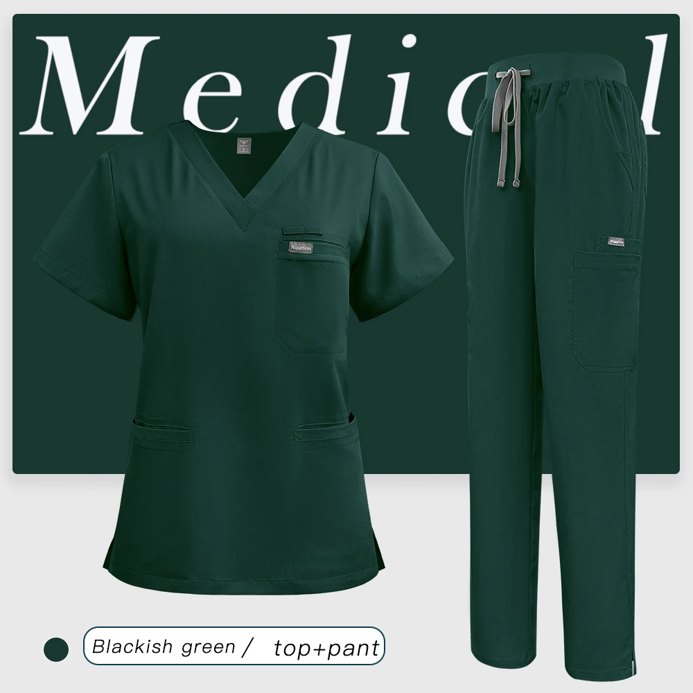 Vêtements de travail d'hôpital pour femmes et hommes, vêtements de travail cliniques, uniforme chirurgical de haute qualité, magasin d'animaux, costume de travail de pharmacie, ensemble d'uniforme médical