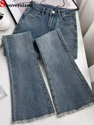 Korean Skinny High Waist Flare Jeans Women Streetwear Casual Stretch Denim Pants Spring Fall Vintage Kot Pantolon Slim Vaqueros