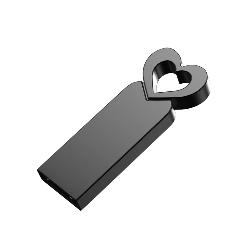 無料カスタムレーザー彫刻ロゴカラーラブハートメタルUSB2.0フラッシュドライブ4GB 8GB 16GB 32GB 64GB 128GBメモリースティック