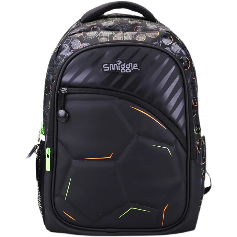 Spot Australian Smiggle Black Football Backpack Student Ultra Light Stress Relief Shoulder Endorsement Bag Pen Box Set Gift