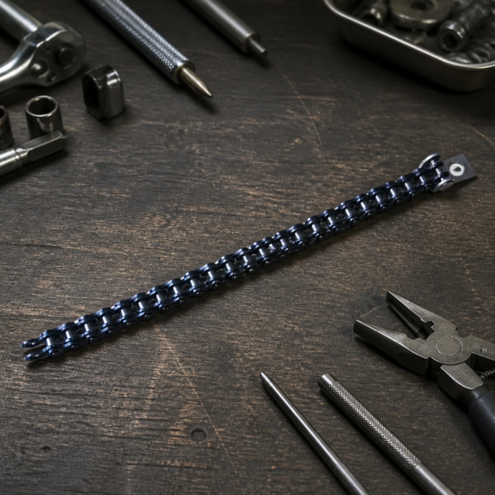 Drum Pedal Chain with Brackets Anti-Rust Bass Drum Pedal Chain Hardware Compact Easy to Install for Drummers