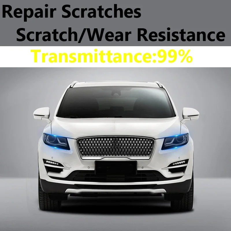 For Porsche Macan 2014-2021 Exterior Accessories Car TPU Headlight Protective Film Blackened Transparent Front LED Sticker