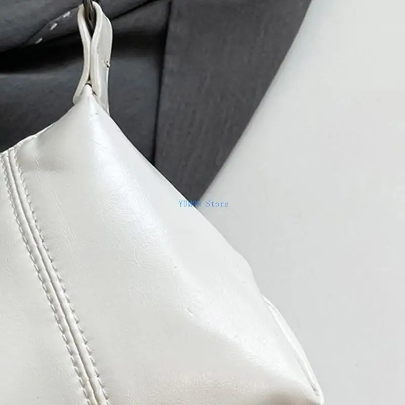 

D0UD Modern Shoulder Purse PU Handbag With Adjustable Strap And Studs Decoration