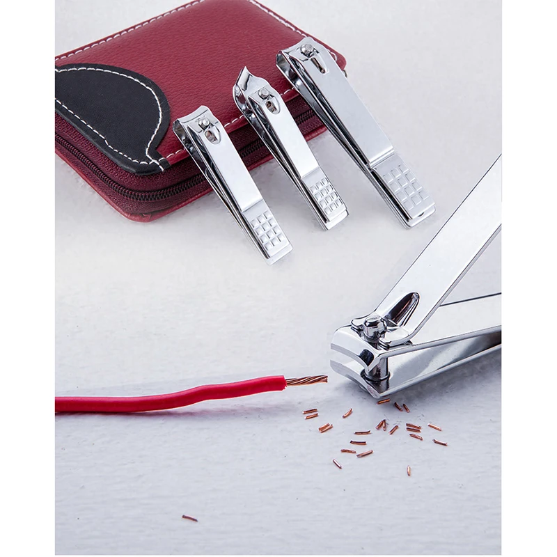 ステンレス鋼のネイルクリッパー,8個,カット,マニキュアアクセサリー