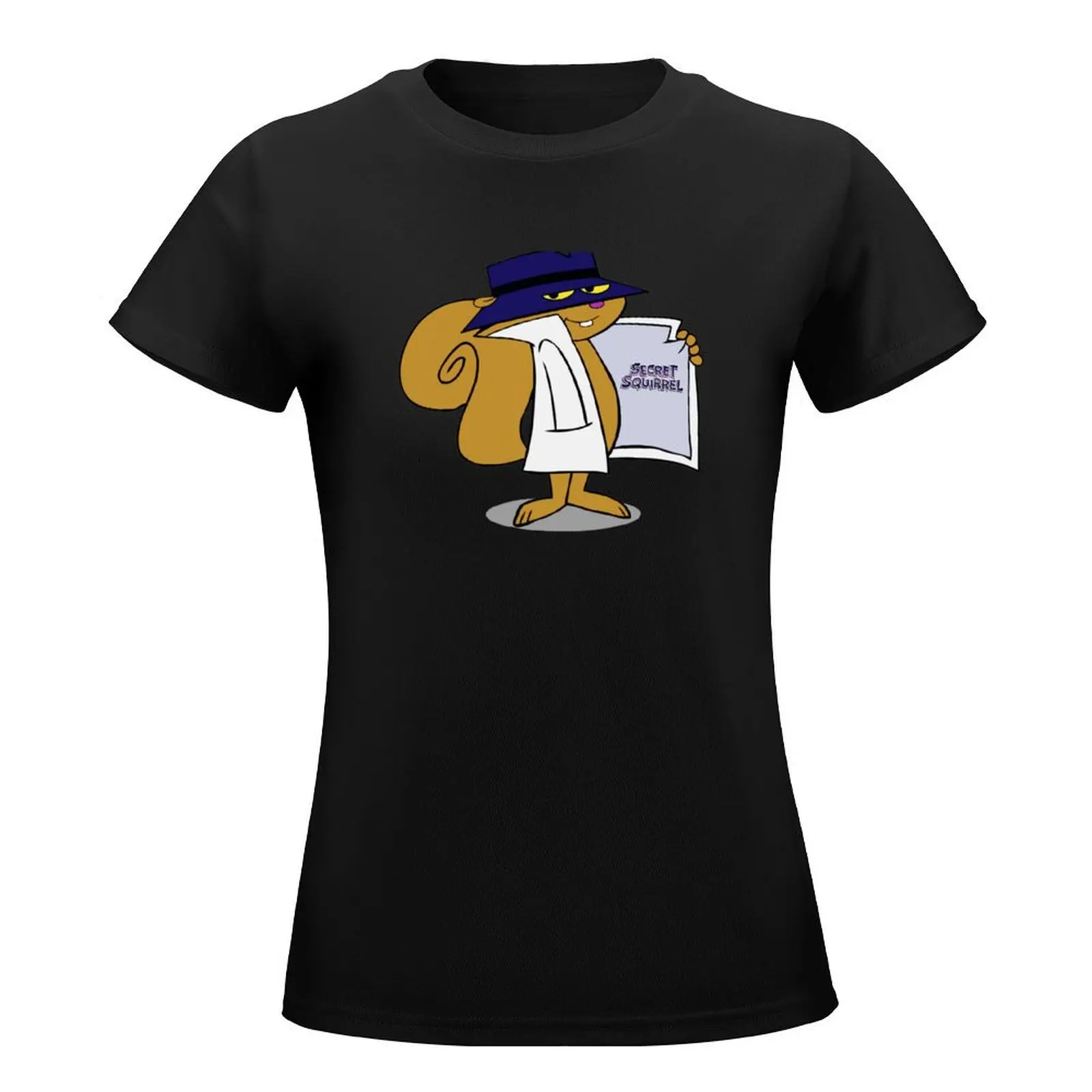 Psst... It's Secret Squirrel! T-Shirt plus size tops tees lady clothes Short sleeve tee Women's tee shirt