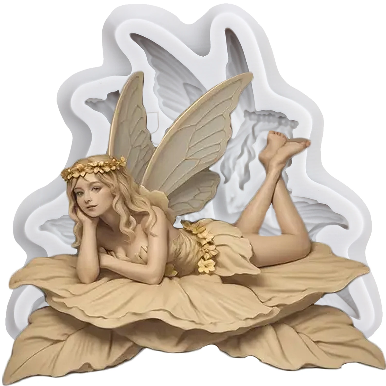 Flower Fairy Silicone Molds Butterfly Fairy Fondant Cake Decorating Tools Cupcake Topper Chocolate Craft Gum Paste Polymer Clay
