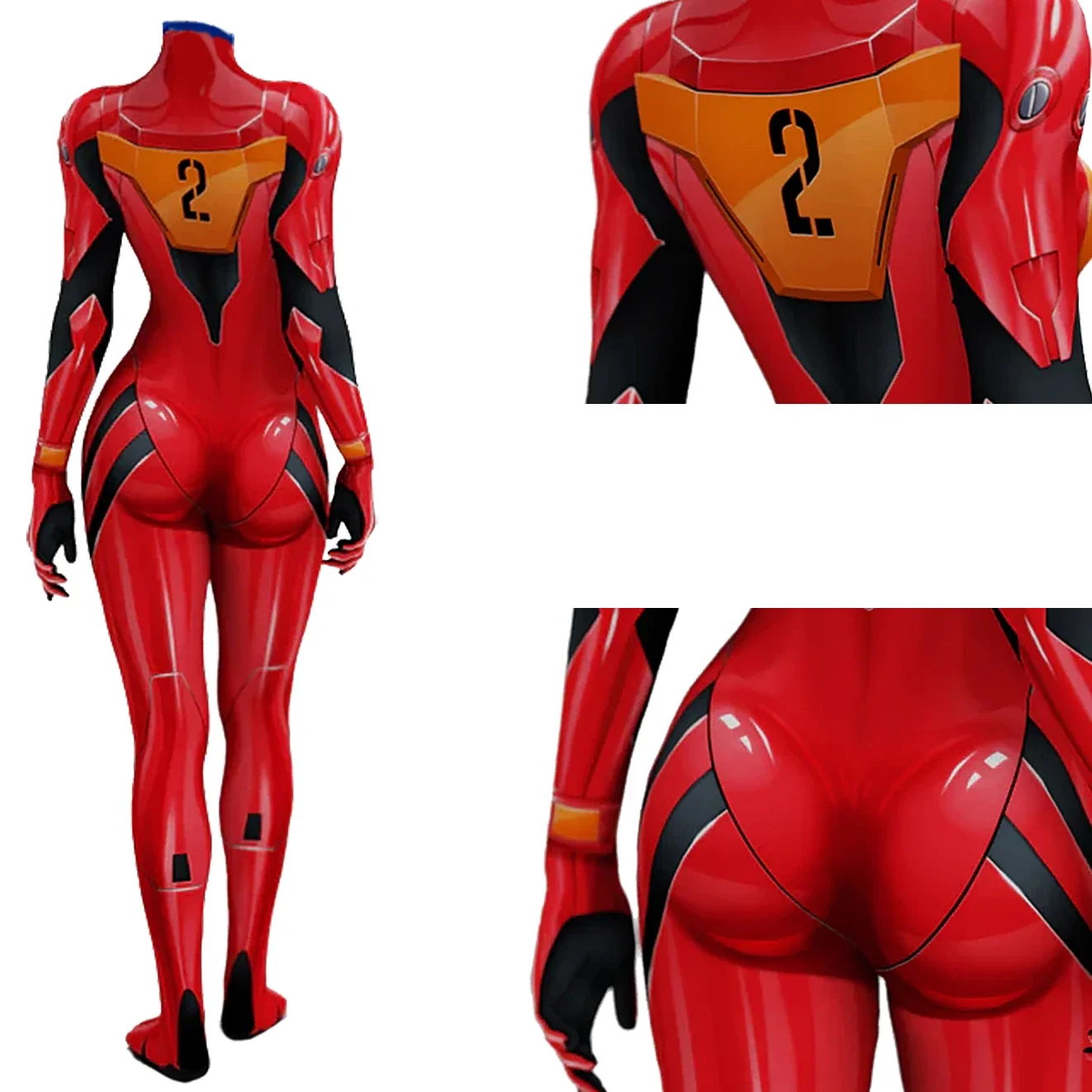 Disfraz de Anime EVA Asuka Rangure para mujer y niña, traje de Cosplay de superhéroe, Catsuit, traje de Spandex impreso en 3D, traje Zentai, disfraz de Halloween