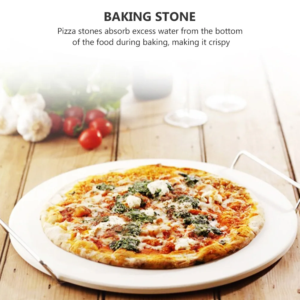 

1pc High Temp Pizza Stone Cordierite Baking Plate Roast Chicken Apple Pie Home Baking Supplies Tool Bread Stone