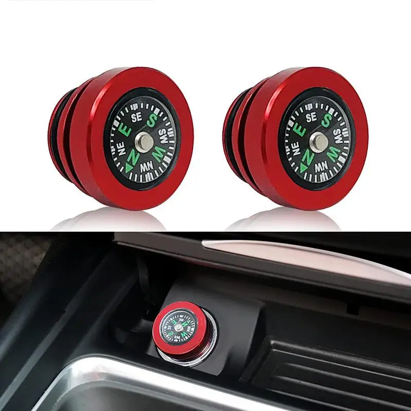 

Cigarettes Lighter Plug Cover Aluminum Dustproof Plug Fire Eject Button cap Car Decoration For Fits Most 12V Vehicles Autos Cars