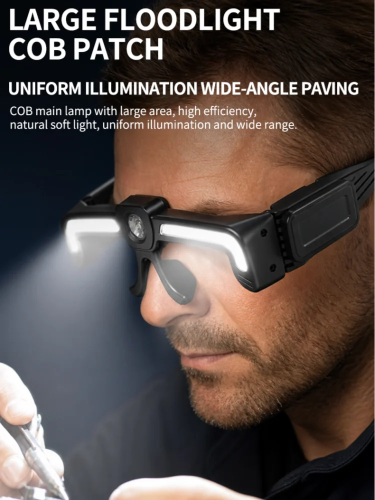 AliExpress ZHAOZHANGX Inductive glasses light USB rechargeable multi-function full-viewing large floodlight cycling fishing LED headlight