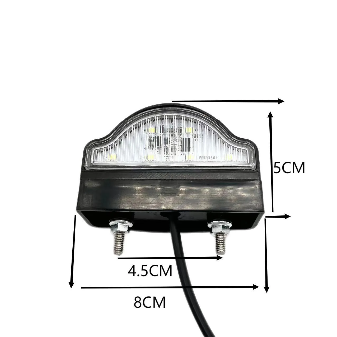 1Pc 12V/24V 6LED Number Plate Light E4 Standard For Trailer Campervan Caravan Universal Black Shell Fit For Truck RV