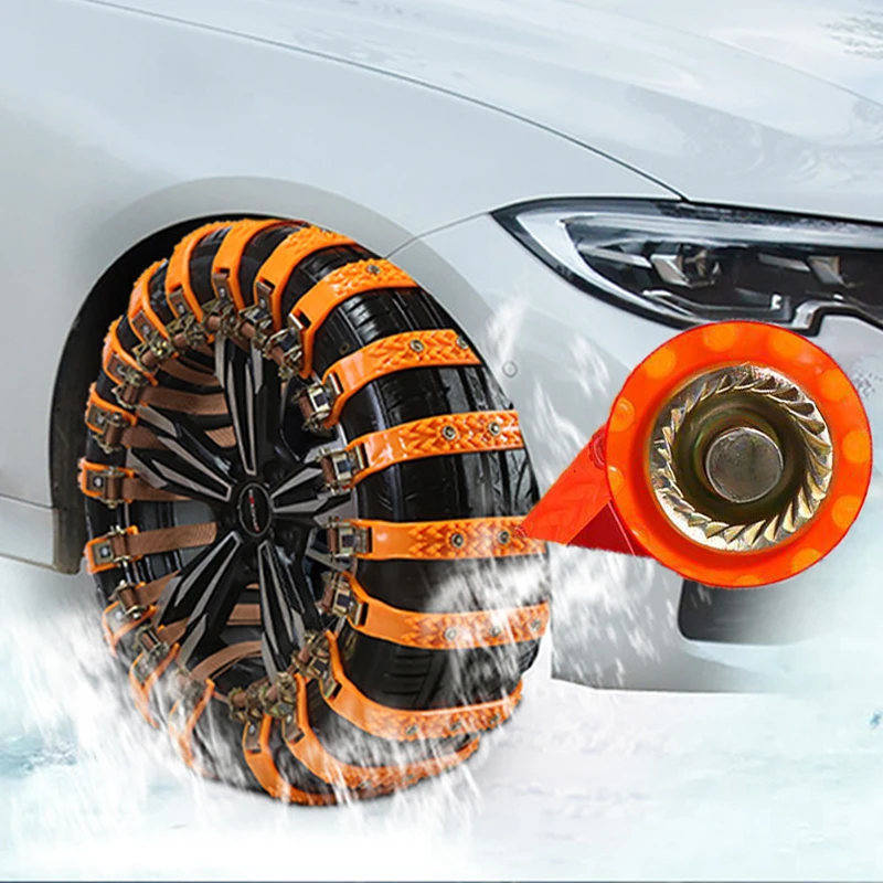 Universal Winter Anti-skid Car Truck Wheels Tyre Tire Snow Ice Chains Belt Vehicles SUV Wheel Chain Mud Road Emergency Chain 1Pc