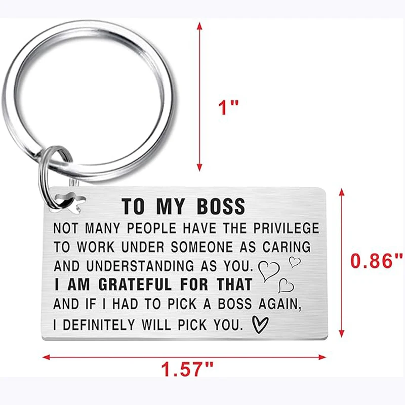 Boss Gifts, Boss Keychain, Boss Day Appreciation Gifts,Boss Day Gifts for Women Men, Funny Boss Gifts Keychain