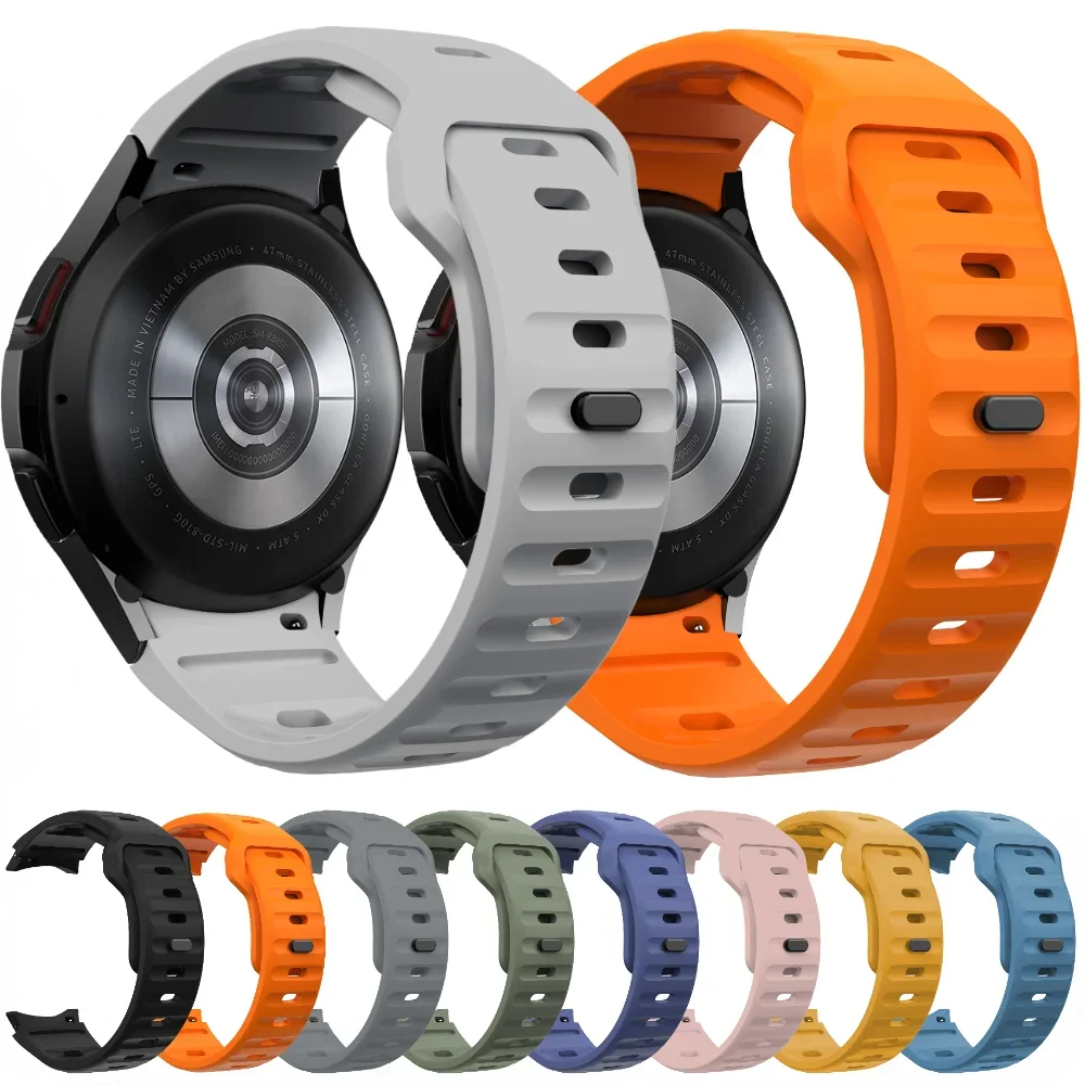 Официальный спортивный силиконовый ремешок для Samsung Galaxy Watch 7/6/5/4 44 мм 40 мм браслет ремешок для часов 6-4 классический 47 мм 43/46 мм ремень