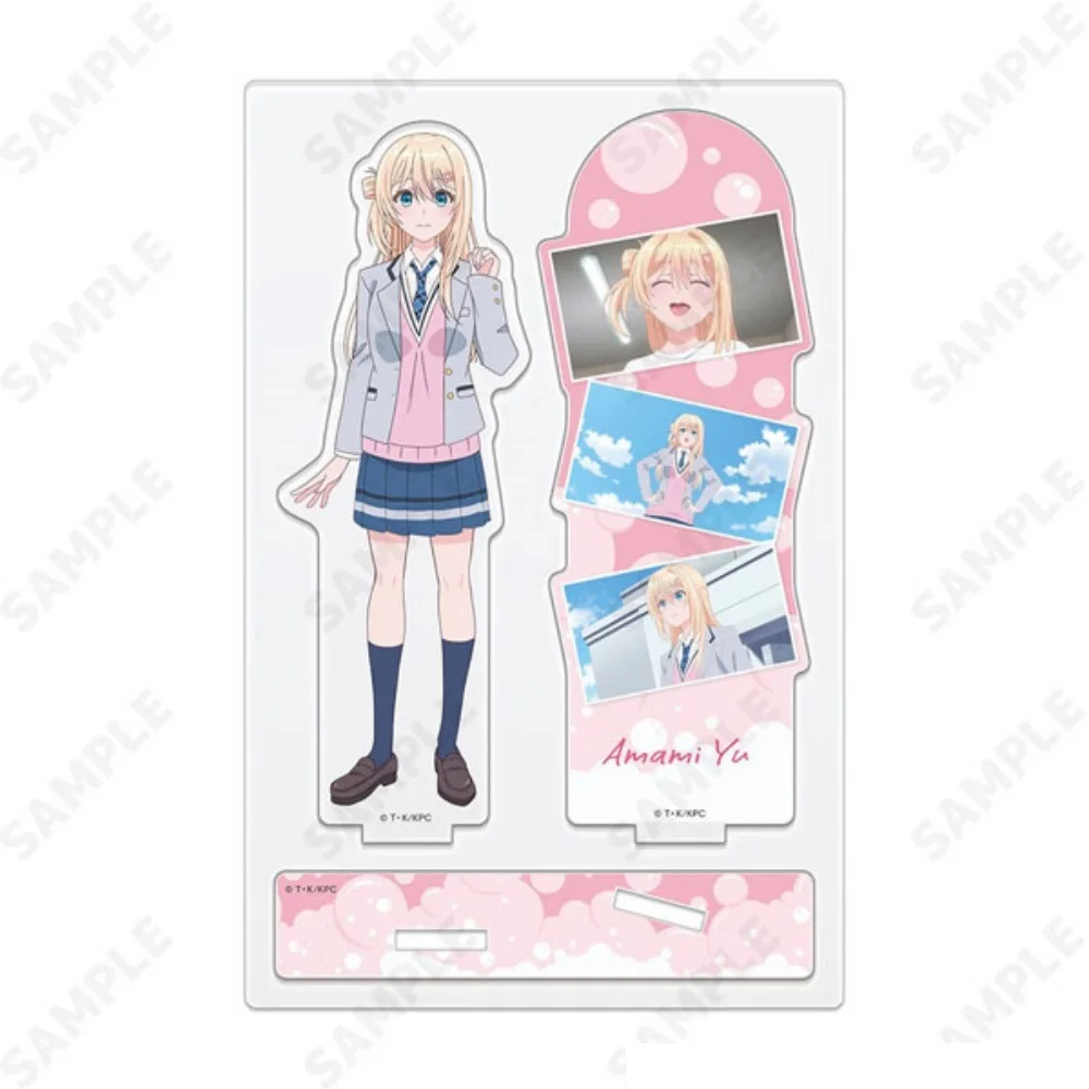 Anime I Made Friends with the Second Prettiest Girl in My Class Nitta Nina Acrylic Stand Figure Plate Desk Decor Gift key chain