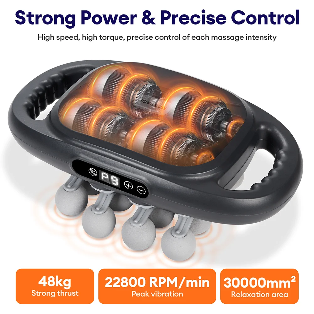 8/16 Heads Body Massage Gun High-Frequency Vibration Fascia Gun Back Waist  Massager Neck Shoulder Massager Muscle masajeador - AliExpress