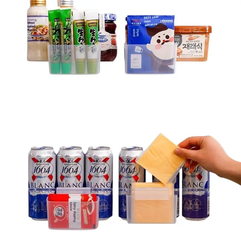 Refrigerator Hanging Cheese Slice Organizer Space Saving Fridge Kitchen Bathroom Accessory Storage Rack