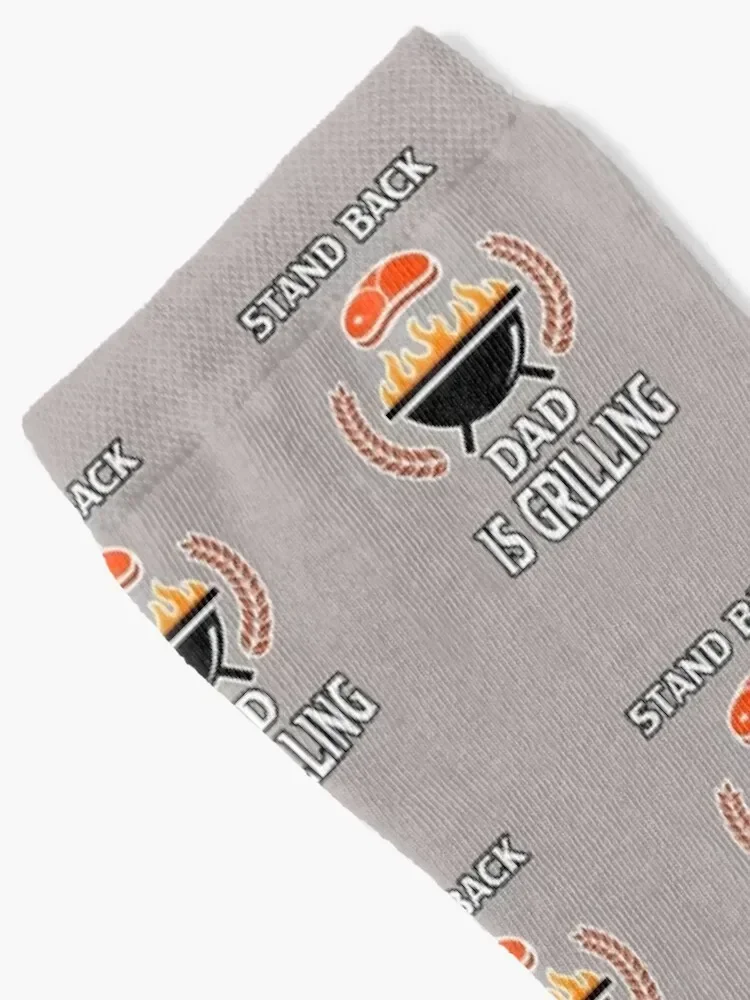 Stand Back Dad is Grilling ,Funny Outdoor Summer BBQ,familly barbecue party,best bbq dad party Socks