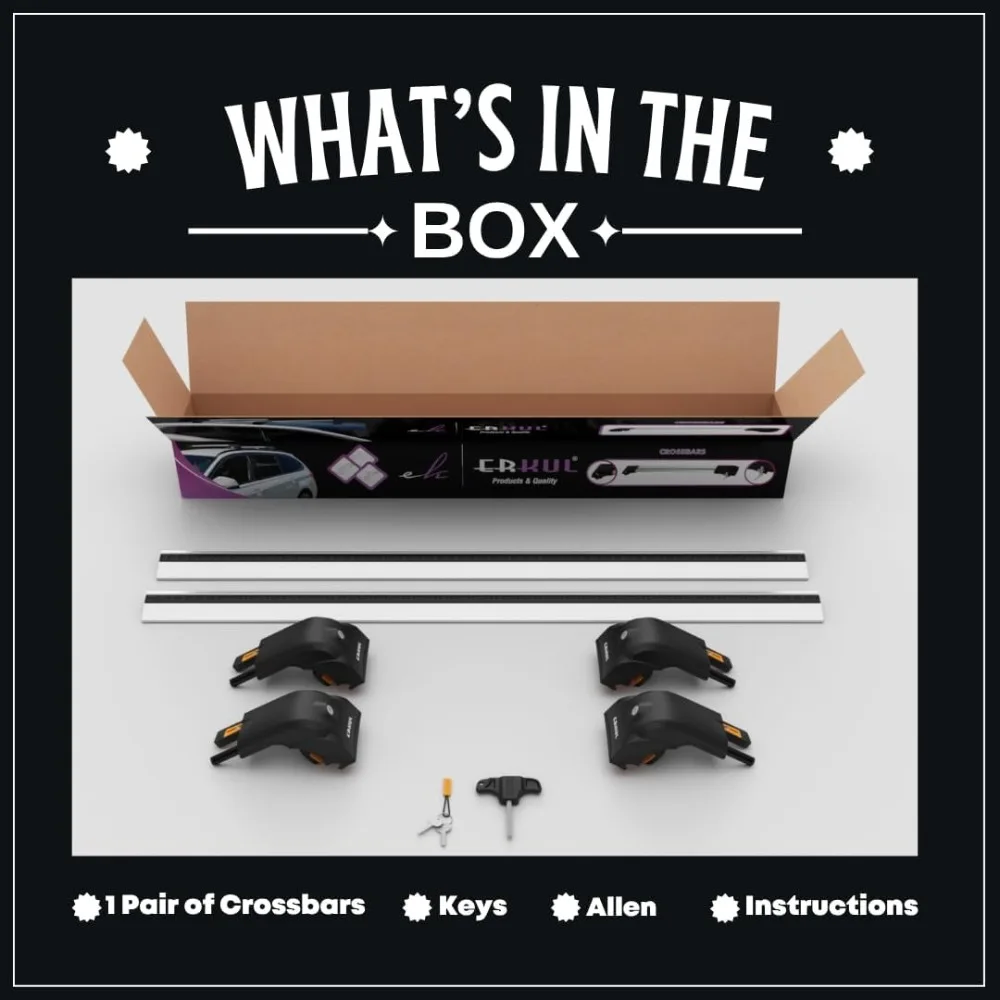 قضبان متقاطعة لرف السقف شديدة التحمل لميتسوبيشي أوتلاندر 2022-2025 (غير مناسبة لرياضة أوتلاندر) | 220 رطل ايرو ألومنيوم C #6