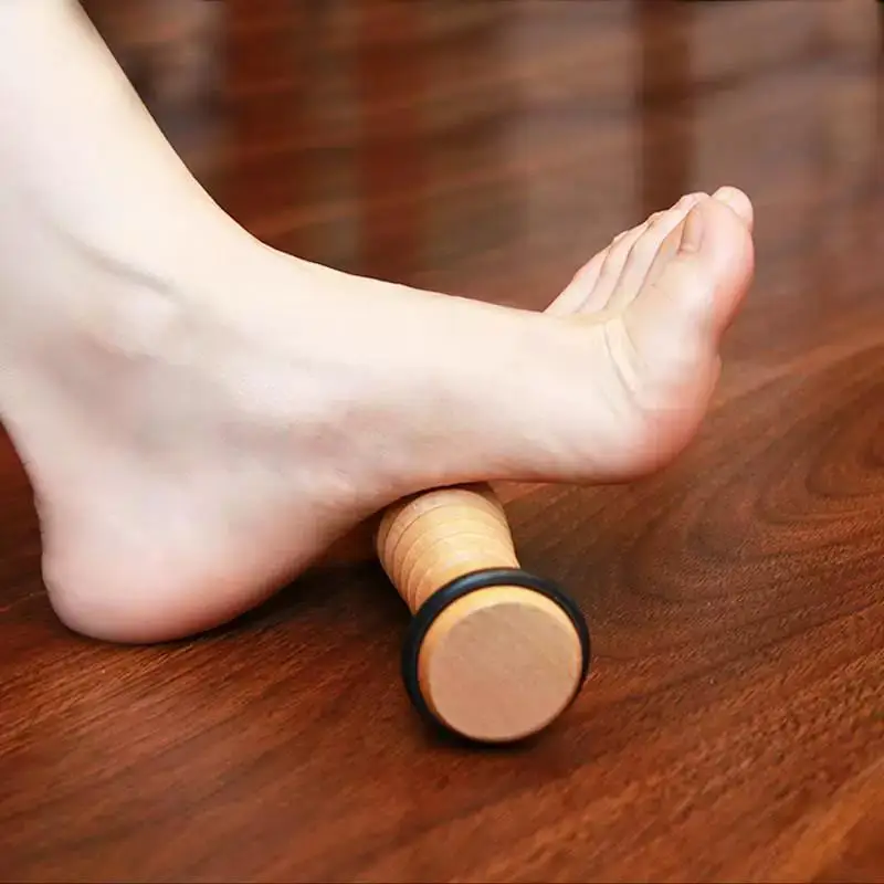 Masajeador de Madera para Cuerpo y Espalda, Rodillo de Madera para Pies, Masajeador de Pies para Fascitis Plantar, Alivio del Estrés, Relajación
